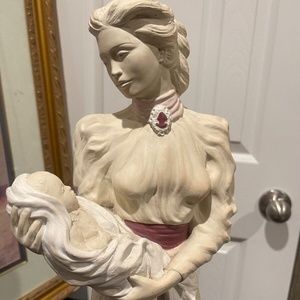 Alice Heath Austin Prod Inc 1990 Mother Love Victorian Mother Baby Sculpture